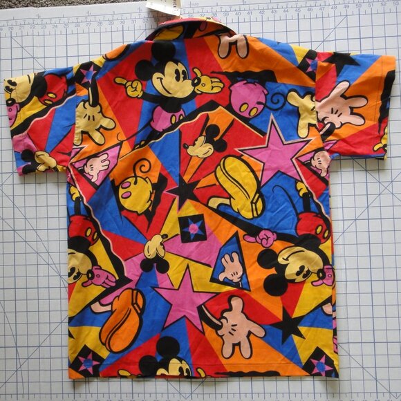 Vintage 90s Disney Mickey & Co Button Up Shirt  Mickey Mouse Men’s Medium M NWT - Picture 2 of 12